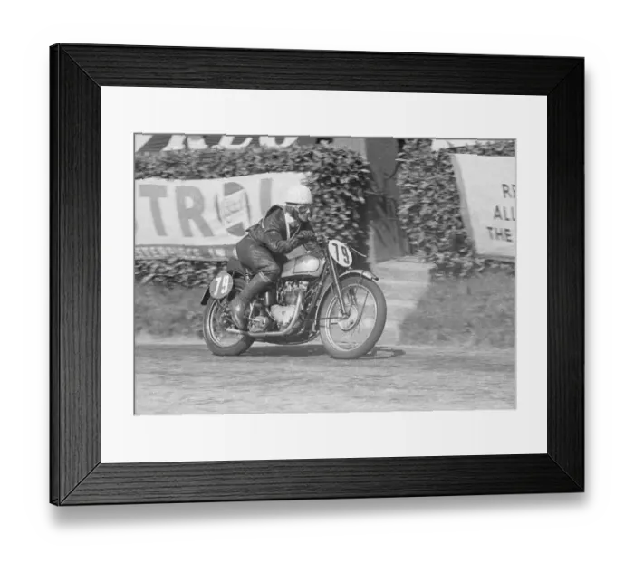 Framed Print : W J Keel (Triumph) 1951 Senior Clubman TT