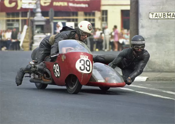 Bob Kewley and John Whiting (BMW) 1970 500 Sidecar TT