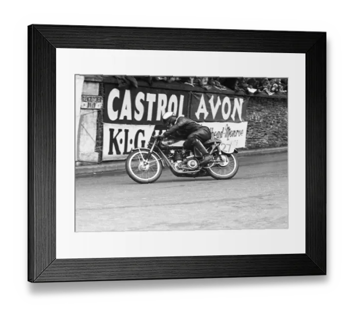 Framed Print : Dennis Lashmar (LEF) 1954 Ultra Lightweight TT Framed Print : Dennis Lashmar (LEF) 1954 Ultra Lightweight TT