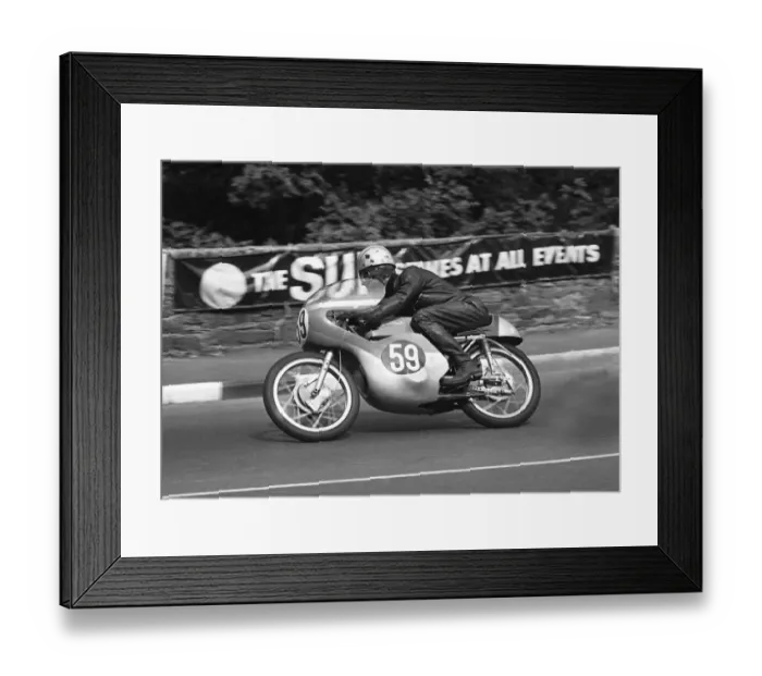 Framed Print : Jim Pink (Tohatsu) 1966 Ultra Lightweight TT