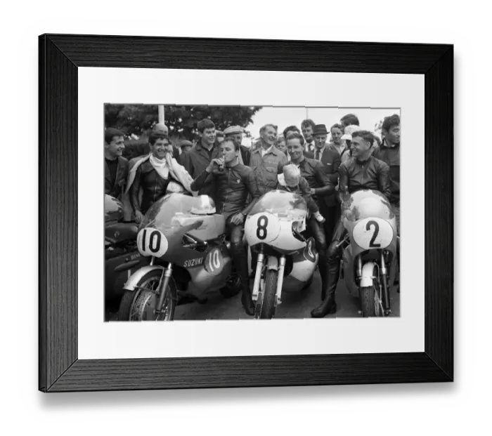 Framed Print : Provini, Perris, Duff & Redman, 1965 Lightweight TT Framed Print : Provini, Perris, Duff & Redman, 1965 Lightweight TT