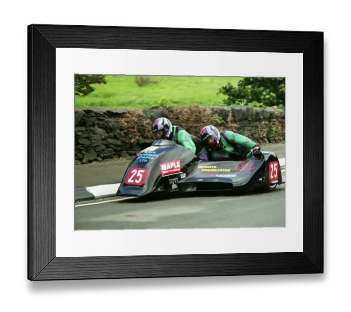 Framed Print : Wally Saunders & Rick Roberts (Ireson) 1998 Sidecar TT Framed Print : Wally Saunders & Rick Roberts (Ireson) 1998 Sidecar TT