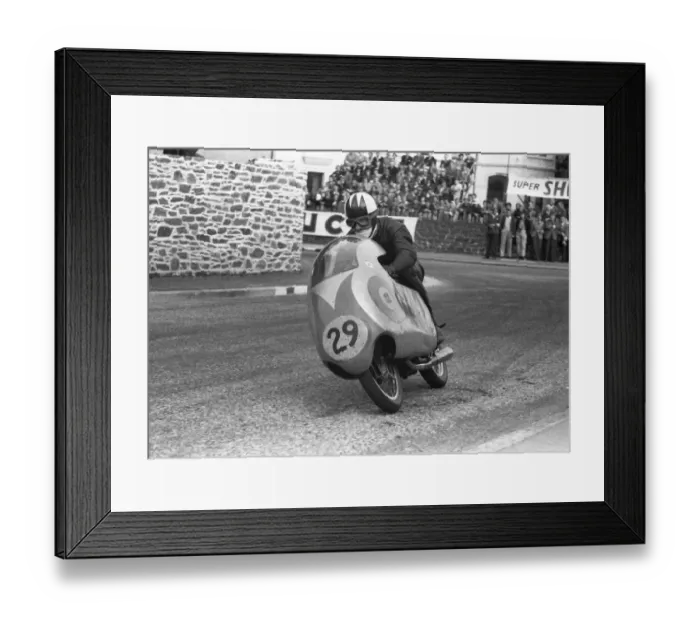 Framed Print : Cecil Sandford (Mondial) 1957 Lightweight TT