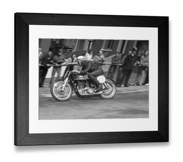 Framed Print : Robin Sherry (AJS) 1953 Junior TT Framed Print : Robin Sherry (AJS) 1953 Junior TT