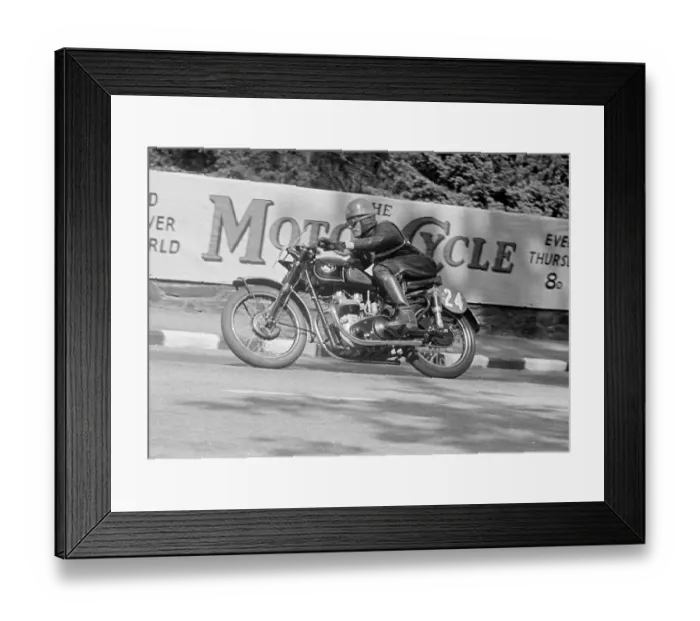 Framed Print : James Thomson (AJS) 1951 Senior Clubman TT
