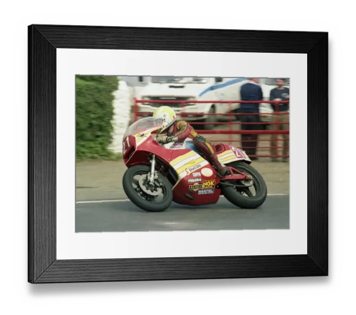 Framed Print : Jim Wells (P&M Kawasaki) 1983 Formula One TT Framed Print : Jim Wells (P&M Kawasaki) 1983 Formula One TT