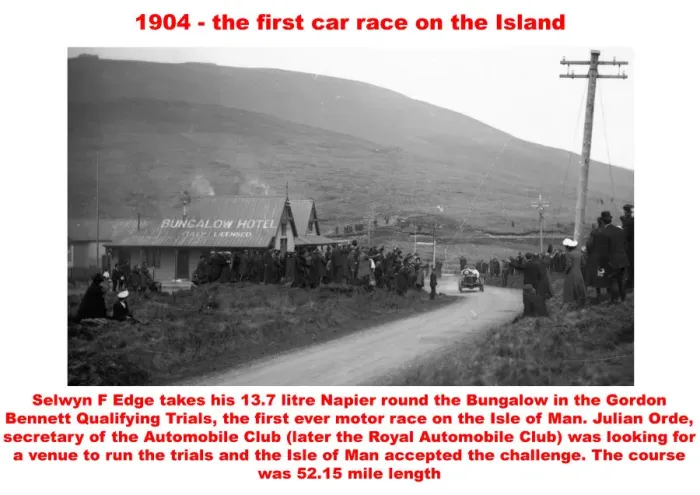 Framed Print : 1904 - the first car race on the Island Framed Print : 1904 - the first car race on the Island