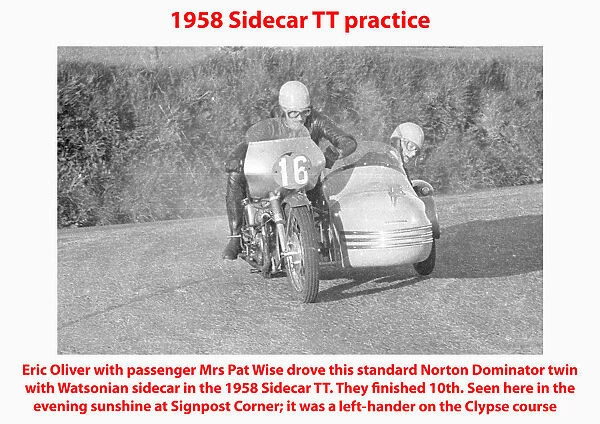 1958 Sidecar TT practice