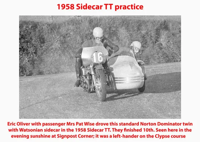 Framed Print : 1958 Sidecar TT practice Framed Print : 1958 Sidecar TT practice