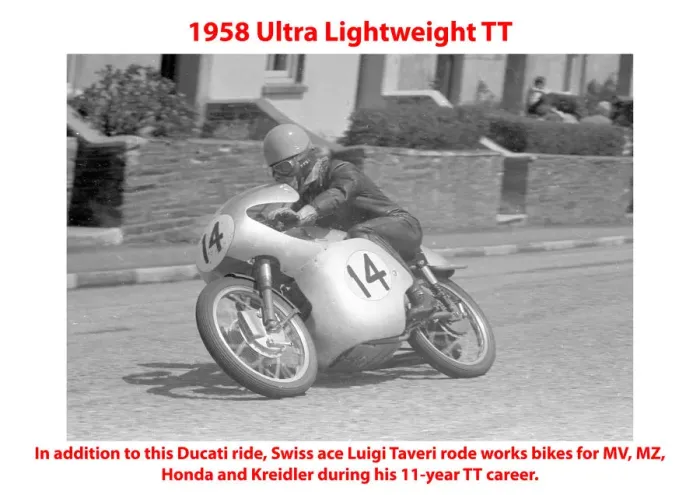 Framed Print : 1958 Ultra Lightweight TT Framed Print : 1958 Ultra Lightweight TT
