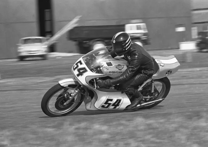 Framed Print : Adie Critten (Kawasaki) 1978 Jurby Airfield Framed Print : Adie Critten (Kawasaki) 1978 Jurby Airfield