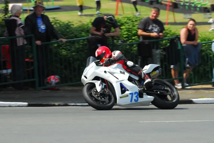 Framed Print : Adrian Harrison (Honda) 2016 Supersport 2 TT