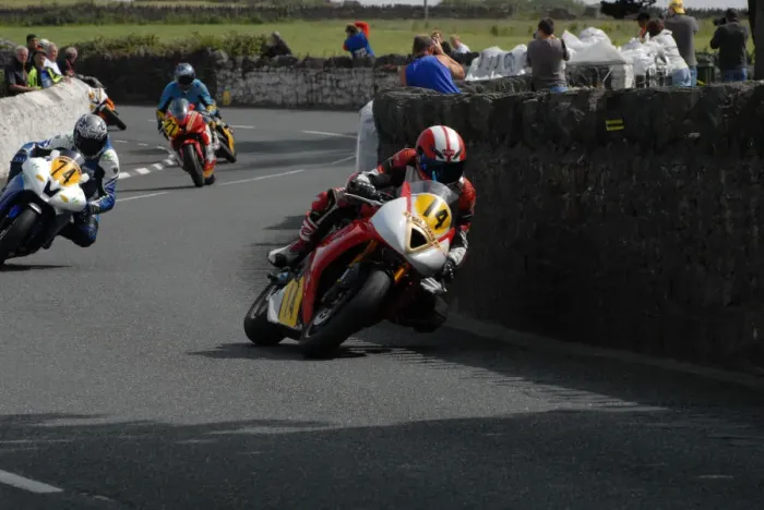 Framed Print : Adrian McFarland (Triumph) 2009 Southern 100