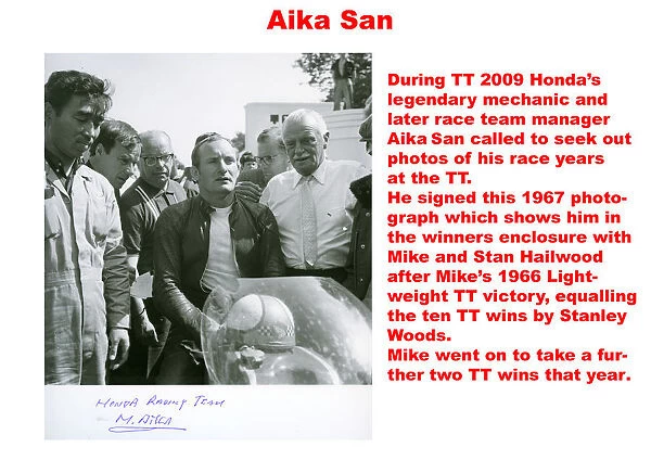 Aika San. During TT 2009 Hondas legendary mechanic