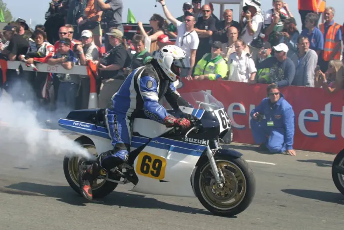 Framed Print : Alan Bud Jackson (Suzuki) 2007 TT Parade Lap
