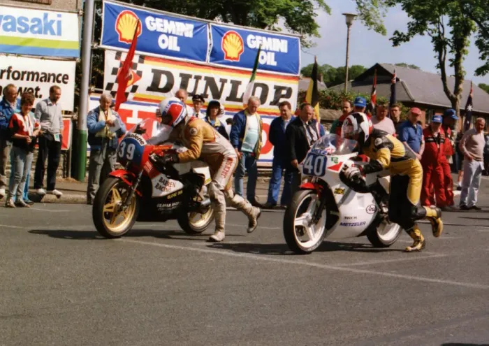 Framed Print : Alan Bud Jackson (Yamaha) & Ian Lougher (Yamaha) 1989 Junior TT Framed Print : Alan Bud Jackson (Yamaha) & Ian Lougher (Yamaha) 1989 Junior TT