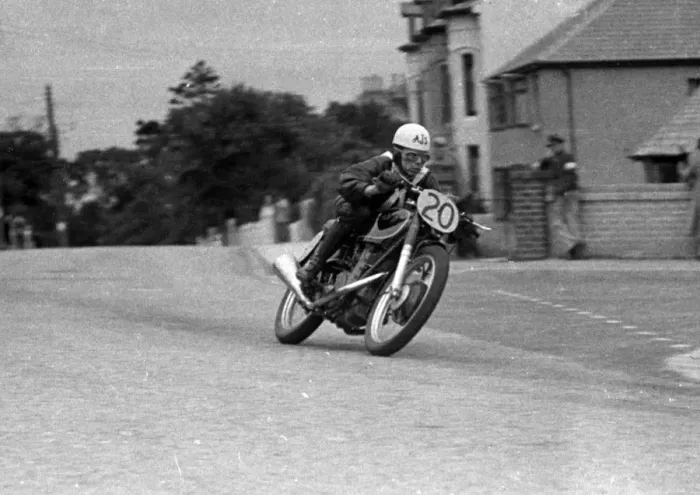 Framed Print : Alan C Taylor (AJS) 1950 Junior Manx Grand Prix Framed Print : Alan C Taylor (AJS) 1950 Junior Manx Grand Prix