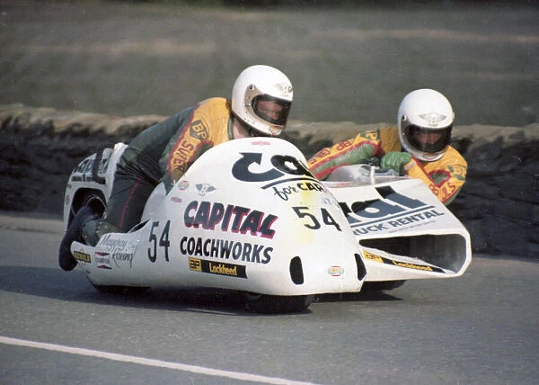 Alan May & Micky Gray (Capital Yamaha) 1983 Sidecar TT