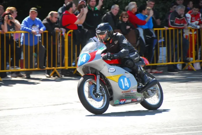Framed Print : Alan Oversby (Honda) 2014 350 Classic TT