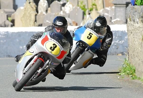 Alan Oversby (Honda) and Jamie Coward (Norton) 2015 Pre TT Classic