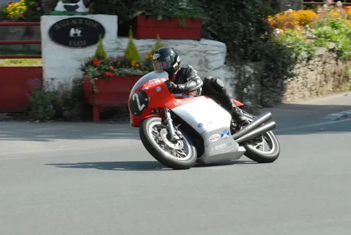 Framed Print : Alan Oversby (MV) 2010 Senior Classic TT