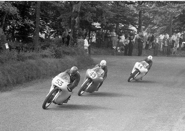 Alan Shpherd and Alistair King (AJS) and Bob Brown 1959 Junior Ulster Grand Prix