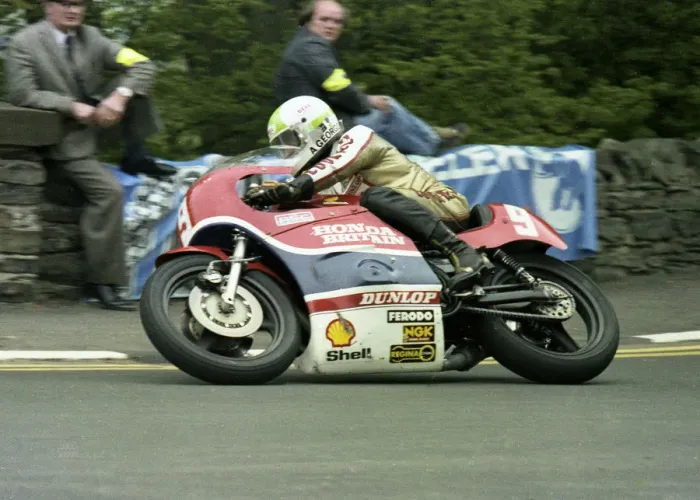 Framed Print : Alex George at Quarter Bridge; 1979 Formula One TT Framed Print : Alex George at Quarter Bridge; 1979 Formula One TT