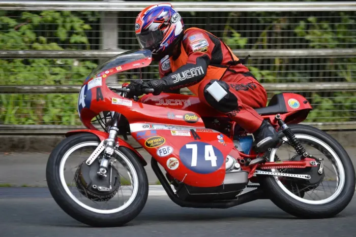 Framed Print : Alex McLean (Ducati) 2017 Junior Classic TT