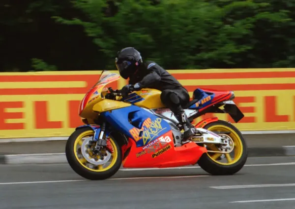 1999 Production TT Braddan Bridge Print: Alistair Howarth (Aprilia