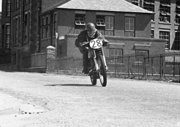 Framed Print : Allan Brown (AJS) 1950 Junior TT Framed Print : Allan Brown (AJS) 1950 Junior TT