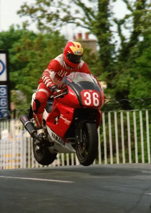 Framed Print : Allan McDonald (Yamaha) 1996 Production TT Framed Print : Allan McDonald (Yamaha) 1996 Production TT