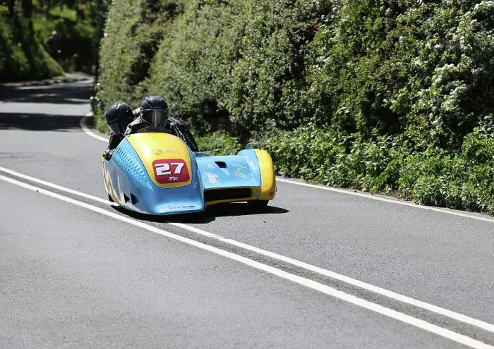Framed Print : Alun Thomas Kenny Cole Ireson Honda 2023 Sidecar TT