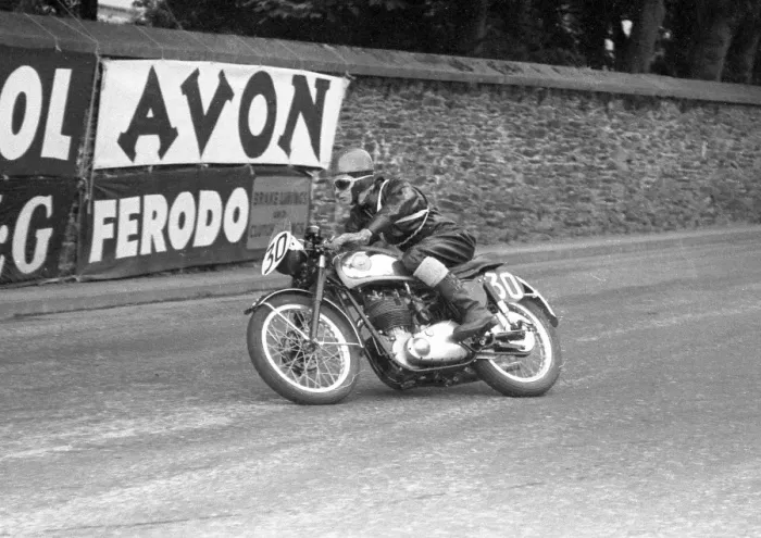 Framed Print : Andrew Mustard (BSA) 1955 Clubman Senior TT Framed Print : Andrew Mustard (BSA) 1955 Clubman Senior TT