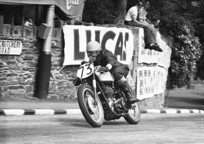 Framed Print : Andrew Mustard (BSA) 1957 Senior TT Framed Print : Andrew Mustard (BSA) 1957 Senior TT