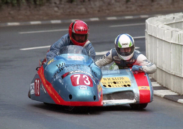 Andy Kinsella & Gary West (Baker Honda) 1996 Sidecar TT