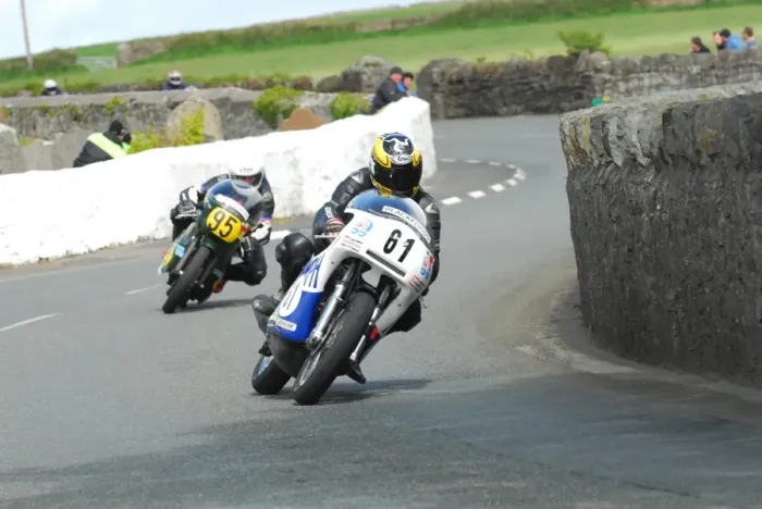 Framed Print : Andy Lee (Rob North Trident) and Edward Manley (Matchless) 2015 Pre TT Classic Framed Print : Andy Lee (Rob North Trident) and Edward Manley (Matchless) 2015 Pre TT Classic