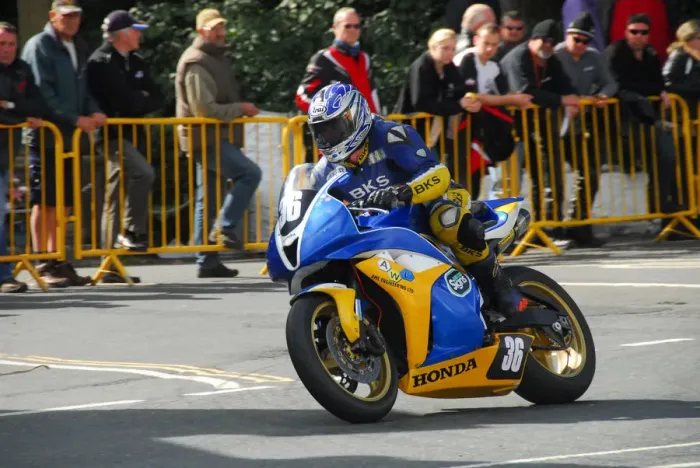 Framed Print : Andy Lovett (Honda) 2014 Junior Manx Grand Prix