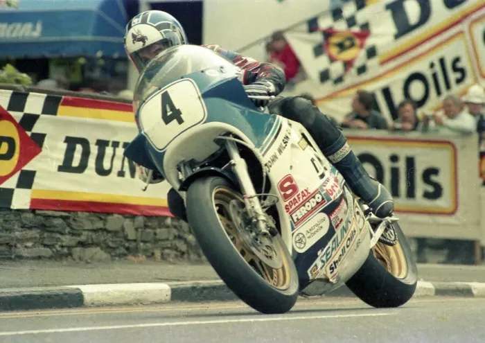 Framed Print : Andy McGladdery (Suzuki) 1986 Formula One TT Framed Print : Andy McGladdery (Suzuki) 1986 Formula One TT