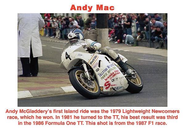Andy McGladdery Suzuki 1987 Formula One TT