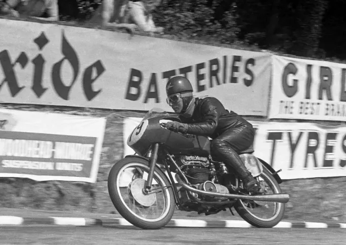 Framed Print : Angelo Copeta leaves Governors Bridge: 1953 Ultra Lightweight TT Framed Print : Angelo Copeta leaves Governors Bridge: 1953 Ultra Lightweight TT