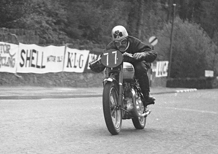 Framed Print : Angus Martin (Triumph) 1951 Senior Clubman TT Framed Print : Angus Martin (Triumph) 1951 Senior Clubman TT