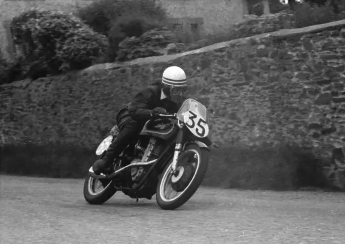 Framed Print : Arnold Jones (AJS) 1957 Junior TT Framed Print : Arnold Jones (AJS) 1957 Junior TT