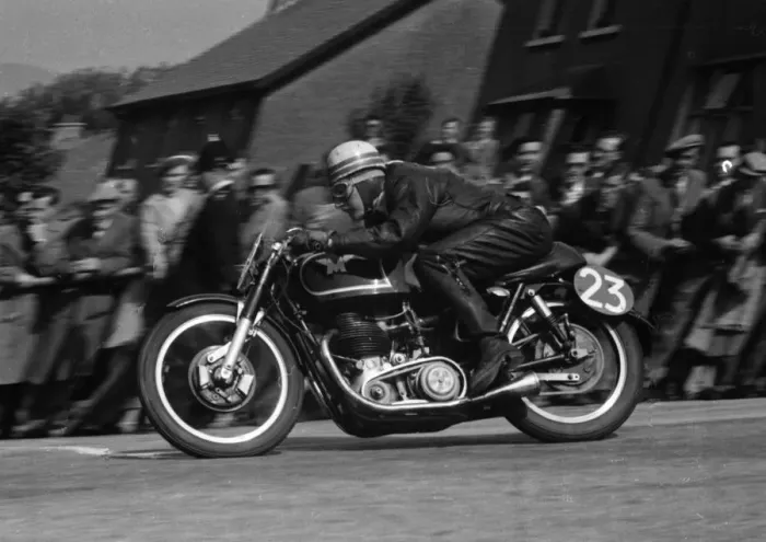 Framed Print : Arnold Jones (Matchless) 1955 Senior TT