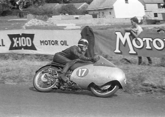 Framed Print : Arthur Wheeler (Guzzi) 1955 Lightweight Ulster Grand Prix
