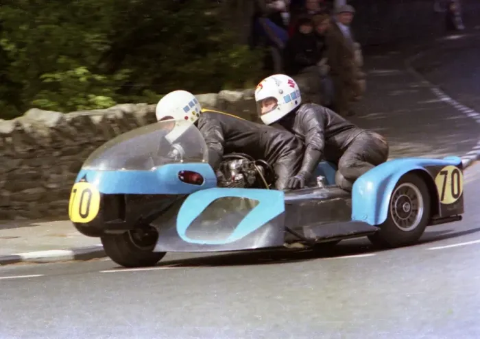 Framed Print : Artie Oates & Edda Oates (BSA) 1976 1000 Sidecar TT Framed Print : Artie Oates & Edda Oates (BSA) 1976 1000 Sidecar TT