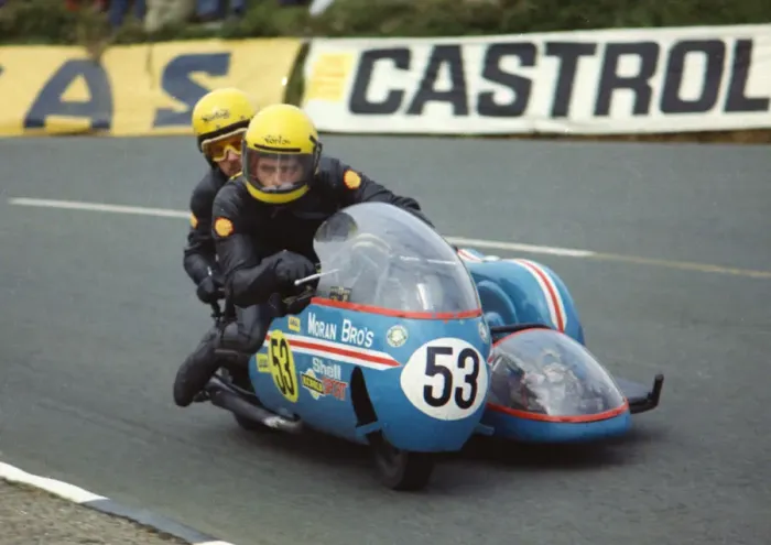 Framed Print : Barrie Moran & K Moran (Moran Norton) 1974 750 Sidecar TT Framed Print : Barrie Moran & K Moran (Moran Norton) 1974 750 Sidecar TT