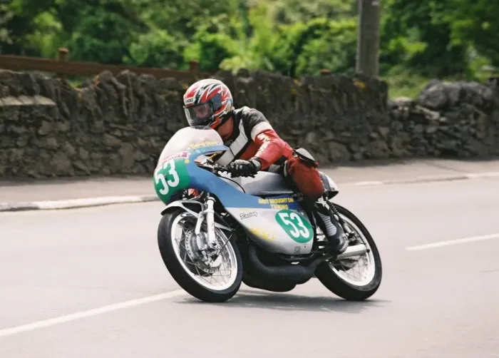 Framed Print : Barry Wood (Suzuki) 1994 Pre-TT Classic