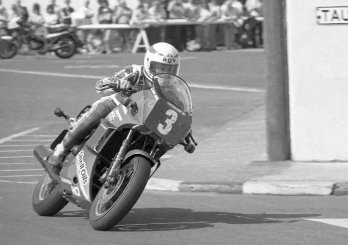Framed Print : Barry Woodland (Kawasaki) 1984 Production TT