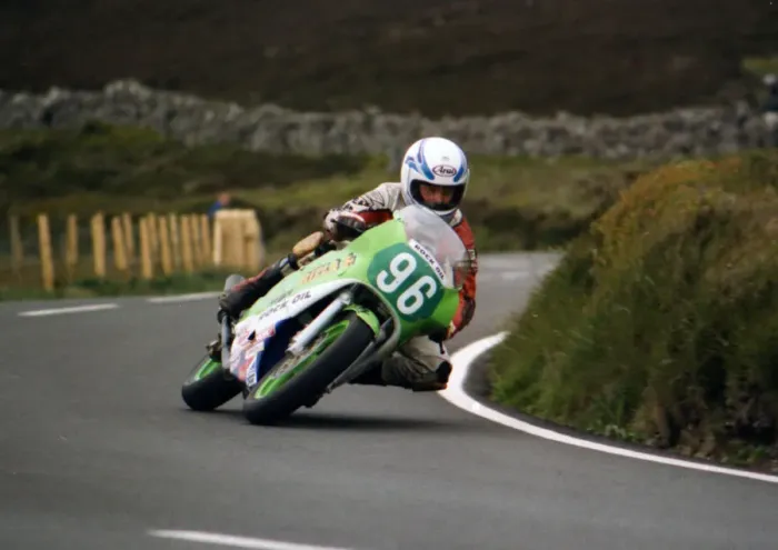 Framed Print : Barry Woodland (Kawasaki) 1989 Supersport 400 TT Framed Print : Barry Woodland (Kawasaki) 1989 Supersport 400 TT