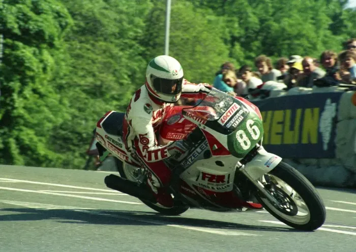Framed Print : Barry Woodland (Yamaha) 1987 Production D TT